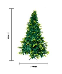 Arbol Pino De Navidad Verde 210 Cm Cepillo Árbol Artificial