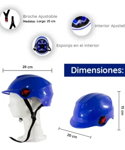 Protecciones Y Casco Juvenil Rodilleras Y Coderas Azul