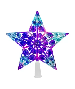 Estrella Fugaz Punta De Arbol Navideño Luz Multicolor 10 Led