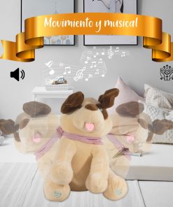 Perro De Peluche Musical Mecanico Con Movimiento 30 Cm