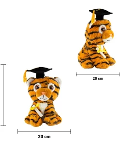 Animales Felinos De Peluche Graduación Con Birrete Suvecitos De 25 Cm