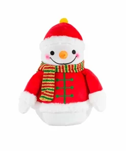 Muñeco De Nieve De Peluche Blanco Navideño Snowman 35 Cm