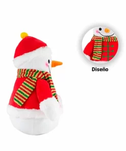 Muñeco De Nieve De Peluche Blanco Navideño Snowman 35 Cm