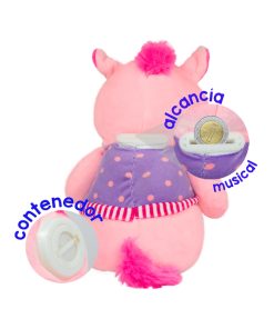 Alcancía De Peluche De Unicornio Con Sonido