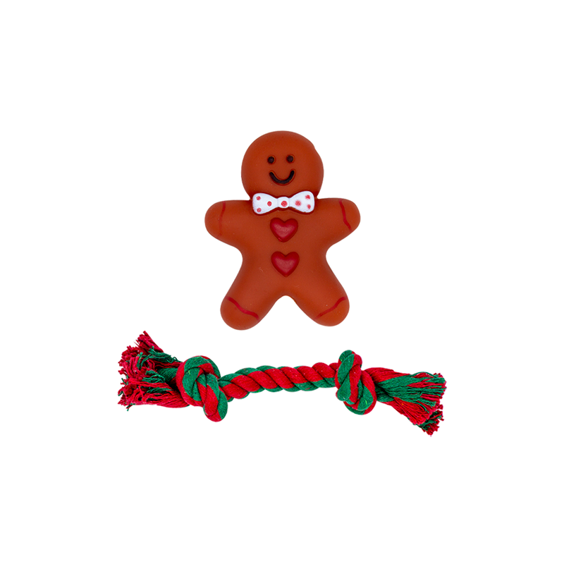 Juguete Navideño Chillón Para Perro Huppy De Goma / Cuerda Paq. 5 Pzs. - Image 6