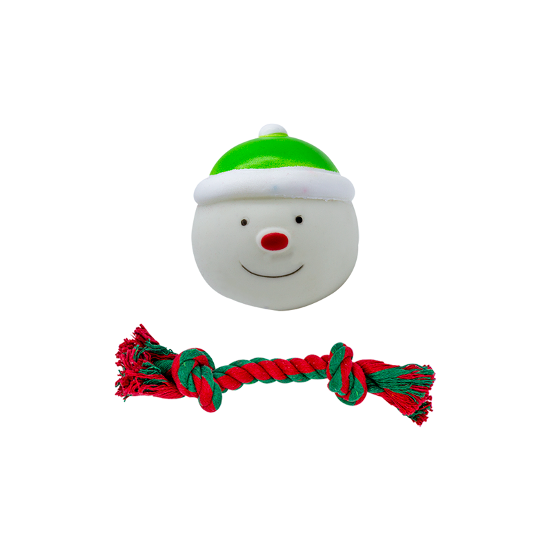 Juguete Navideño Chillón Para Perro Huppy De Goma / Cuerda Paq. 5 Pzs. - Image 5