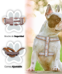 Pechera de Tela para Mascotas Ajustable con Broche de Seguridad Paq. 4 Pzs.