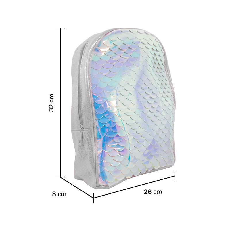 Mochila De Cola De Sirena De Colores Para Niña Paq. 3 Pzs. - Image 2