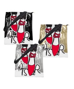 Bolsa Con Diseño De Zapatillas Con Lentejuelas Paq. 3 Pzs.