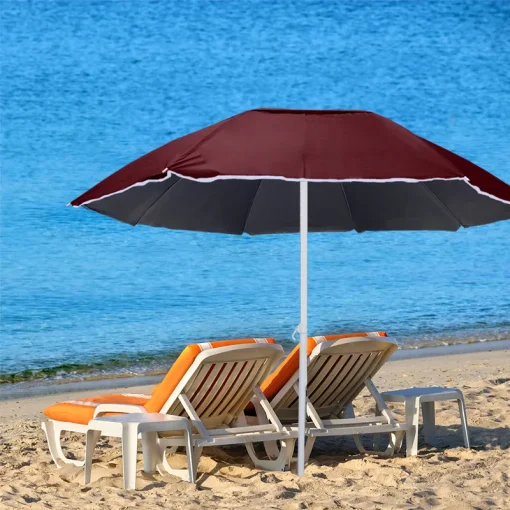 Sombrilla para Playa Diámetro 280cm Color Rojo