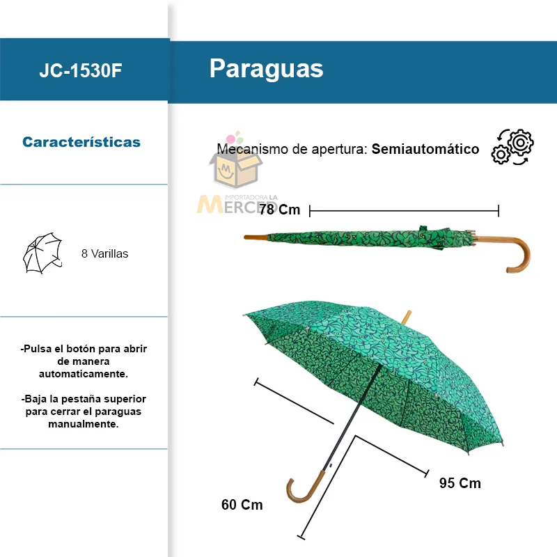 Paraguas Semiautomático Paq. 12 Pzs.☔ - Image 2