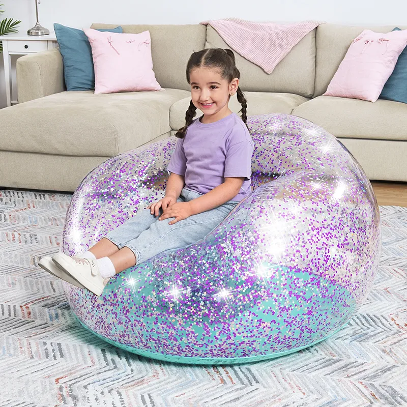 Sillón Puff Inflable Infantil Bestway Glitter Multicolor - Image 4