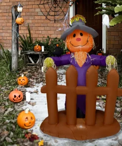 Inflable Halloween Espantapájaros Con Luz Decorativo 1.80mts🎃👻