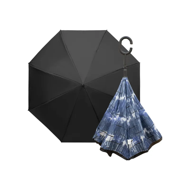 Paraguas Reversible con Sistema Semiautomático y Bastón Ergonómico Paq. 5Pzs.☔ - Image 16