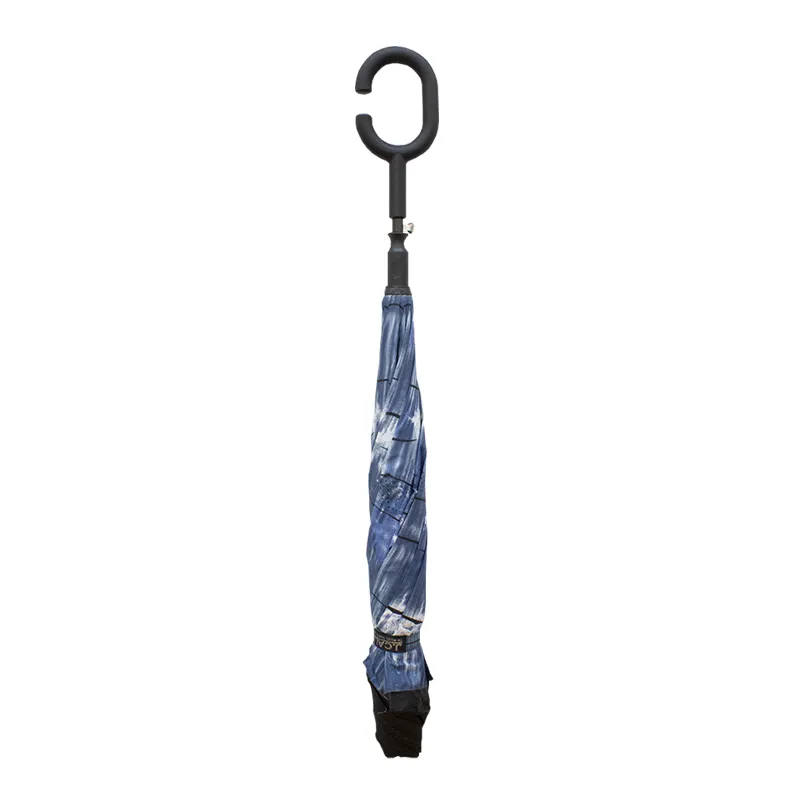 Paraguas Reversible con Sistema Semiautomático y Bastón Ergonómico Paq. 5Pzs.☔ - Image 13