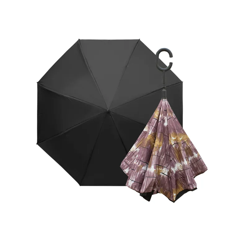 Paraguas Reversible con Sistema Semiautomático y Bastón Ergonómico Paq. 5Pzs.☔ - Image 14