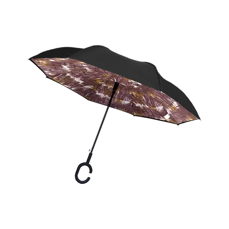 Paraguas Reversible con Sistema Semiautomático y Bastón Ergonómico Paq. 5Pzs.☔ - Image 12