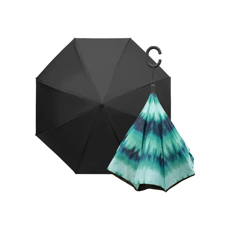 Paraguas Reversible con Sistema Semiautomático y Bastón Ergonómico Paq. 5Pzs.☔ - Image 10