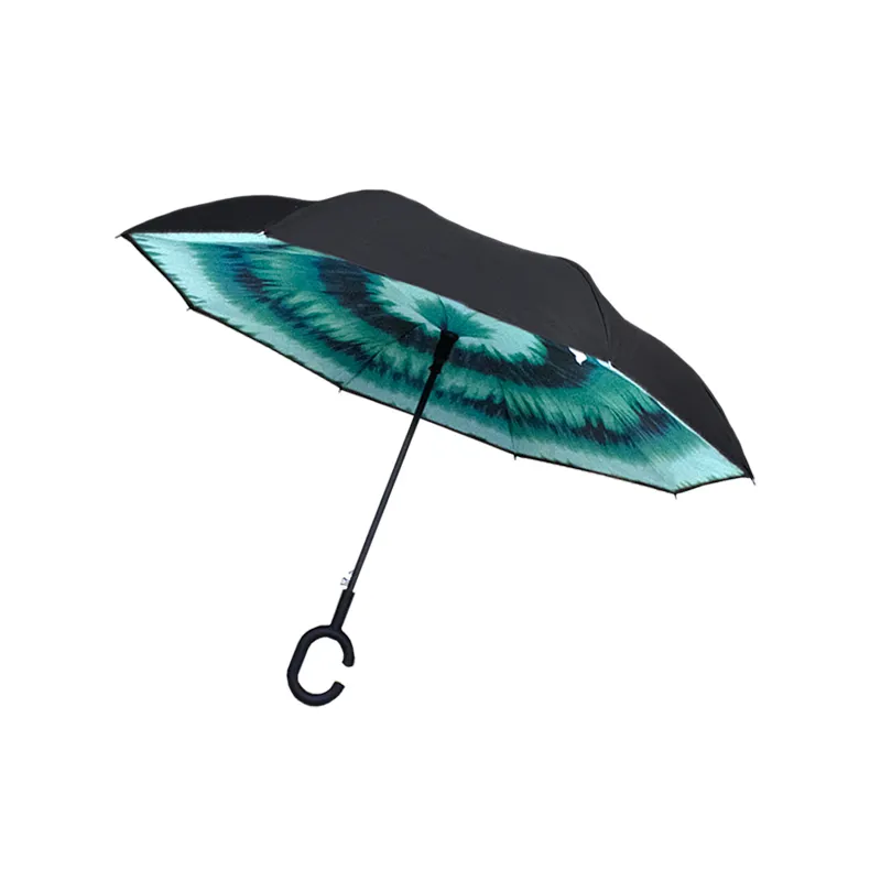 Paraguas Reversible con Sistema Semiautomático y Bastón Ergonómico Paq. 5Pzs.☔ - Image 9