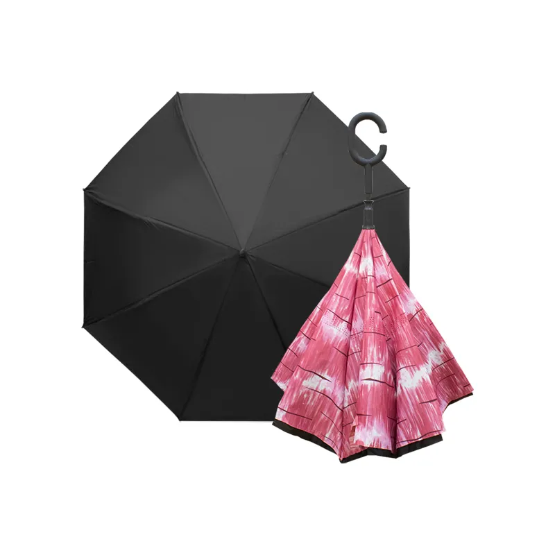 Paraguas Reversible con Sistema Semiautomático y Bastón Ergonómico Paq. 5Pzs.☔ - Image 7