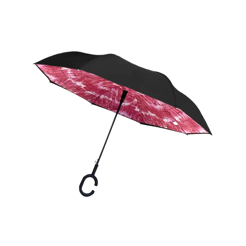 Paraguas Reversible con Sistema Semiautomático y Bastón Ergonómico Paq. 5Pzs.☔ - Image 6