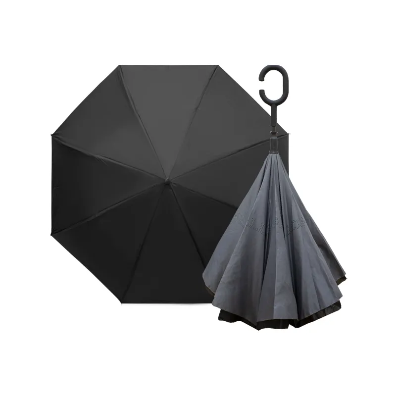 Paraguas Reversible con Sistema Semiautomático y Bastón Ergonómico Paq. 8 Pzs.☔ - Image 17