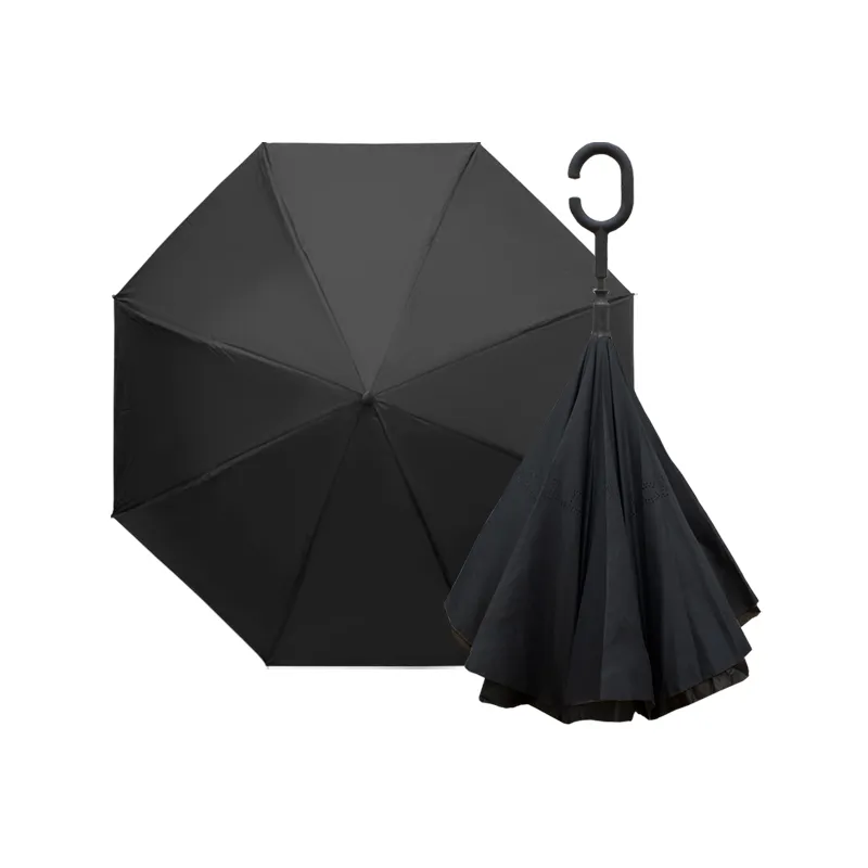 Paraguas Reversible con Sistema Semiautomático y Bastón Ergonómico Paq. 8 Pzs.☔ - Image 8