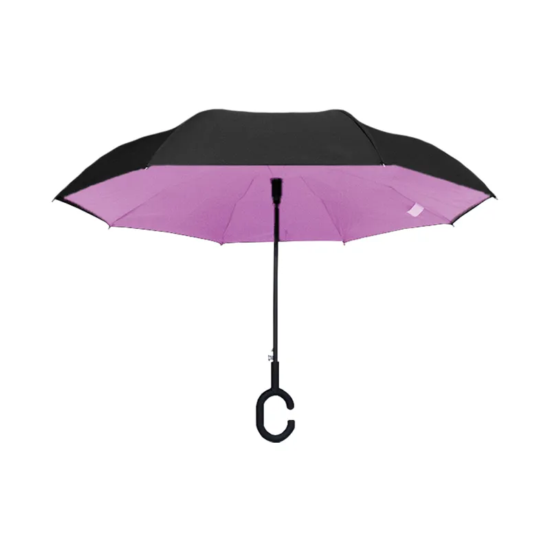 Paraguas Reversible con Sistema Semiautomático y Bastón Ergonómico Paq. 8 Pzs.☔ - Image 4