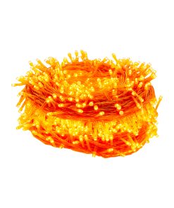Serie Navideña 1000 Led Luz Naranja 45mts 8 Funciones Halloween