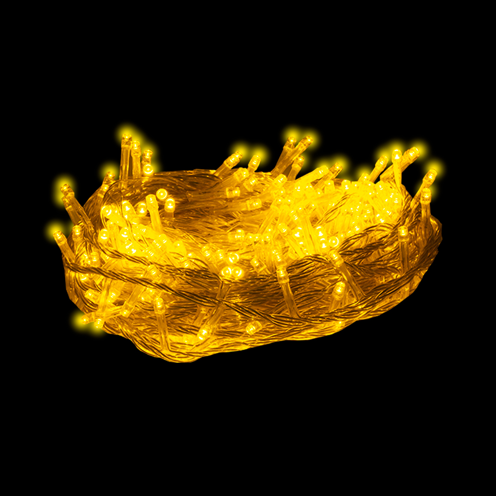 Serie Navideña Mágica 500 Led Luz Amarilla 23mts 8 Funciones - Image 6
