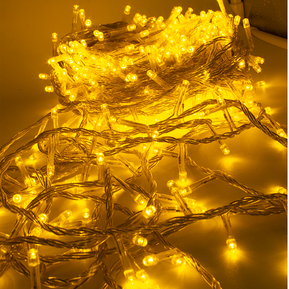 Serie Navideña Mágica 500 Led Luz Amarilla 23mts 8 Funciones - Image 9