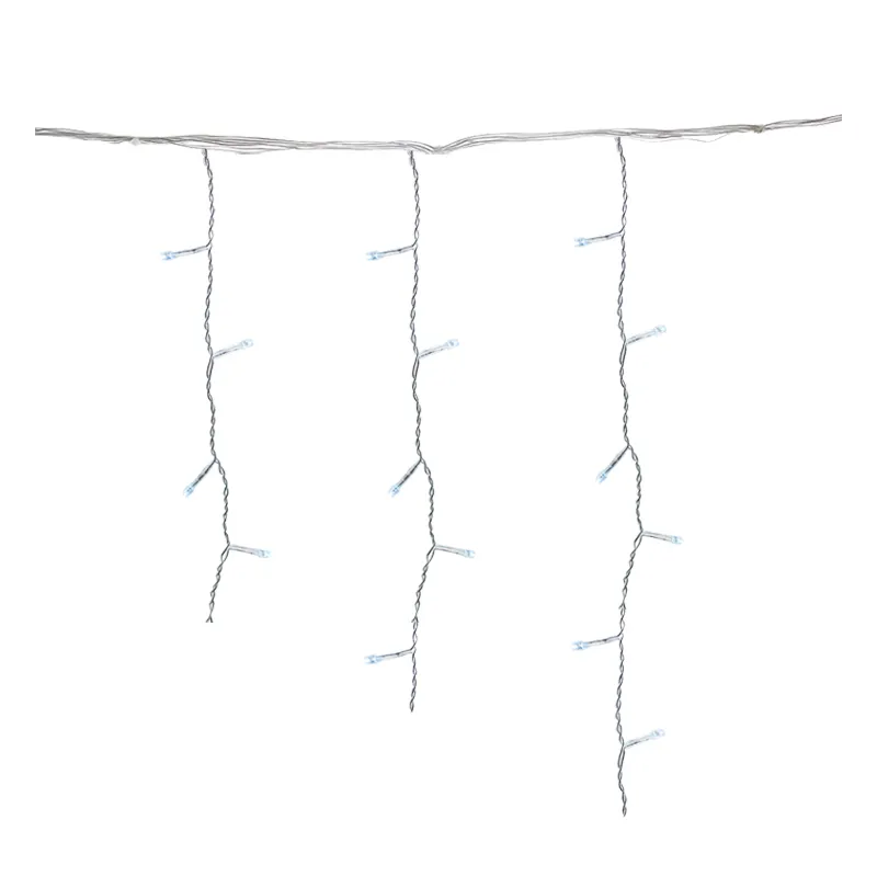 Serie Cascada Navideña Luz Led Cian 300 Led 6.5mts 8 Funciones