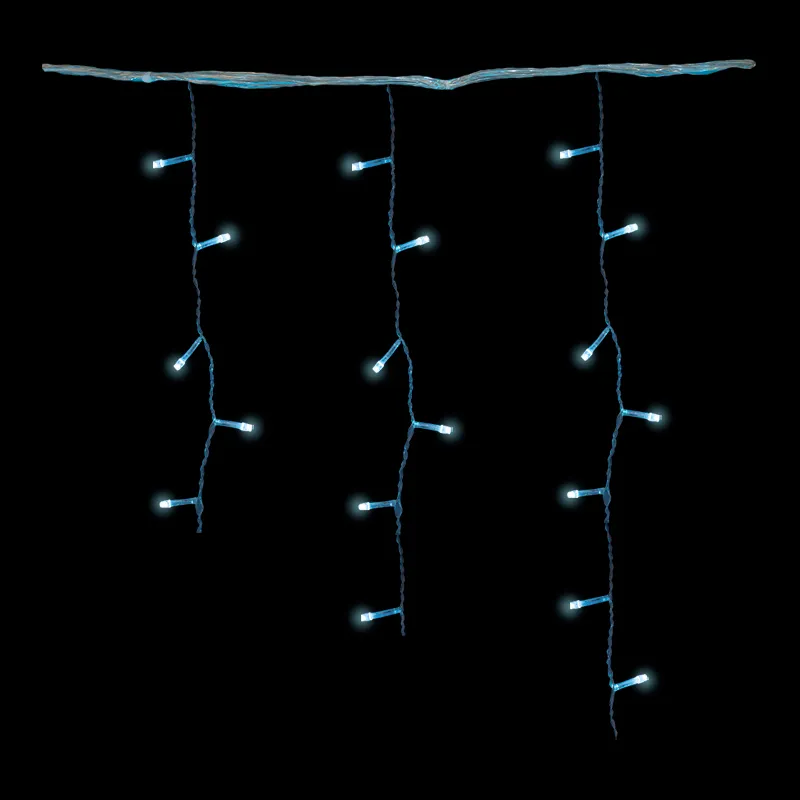 Serie Cascada Navideña Luz Led Cian 300 Led 6.5mts 8 Funciones - Image 5