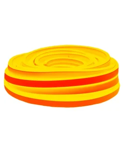 Manguera Navideña Luz Led Neon Naranja Doble Vista 10 Metro