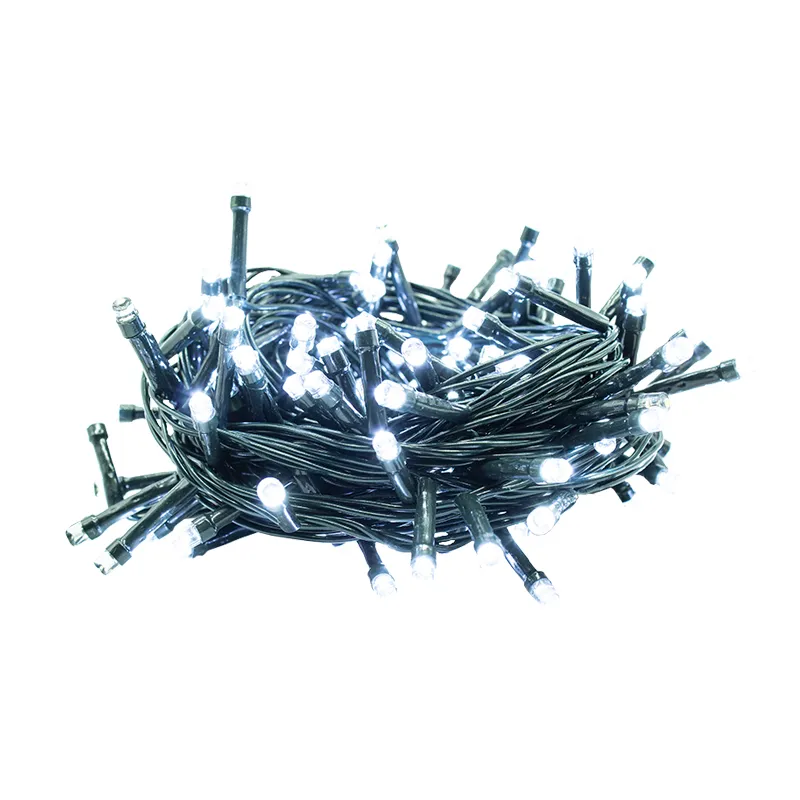 Serie Navideña 60 Luces Led Luz Blanca 3.5mts 8 Funciones