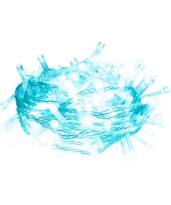 Serie Navideña Musical 140 Luces Led Luz Azul Cian 6.8mts