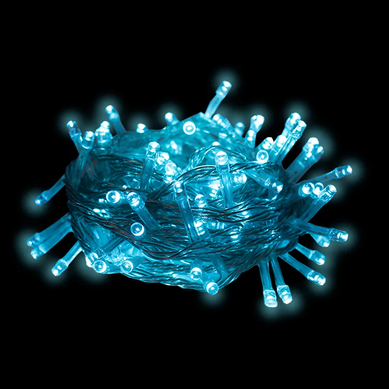 Serie Navideña Musical 140 Luces Led Luz Azul Cian 6.8mts - Image 4