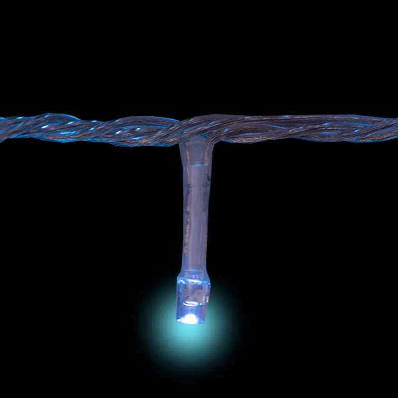 Serie Navideña Musical 140 Luces Led Luz Azul Cian 6.8mts - Image 6