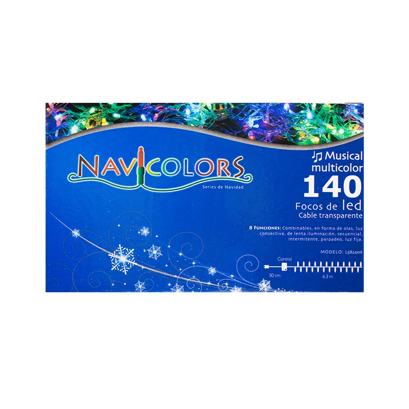 Serie Navideña Musical 140 Luces Led Luz Multicolor 6.8 Mts - Image 6
