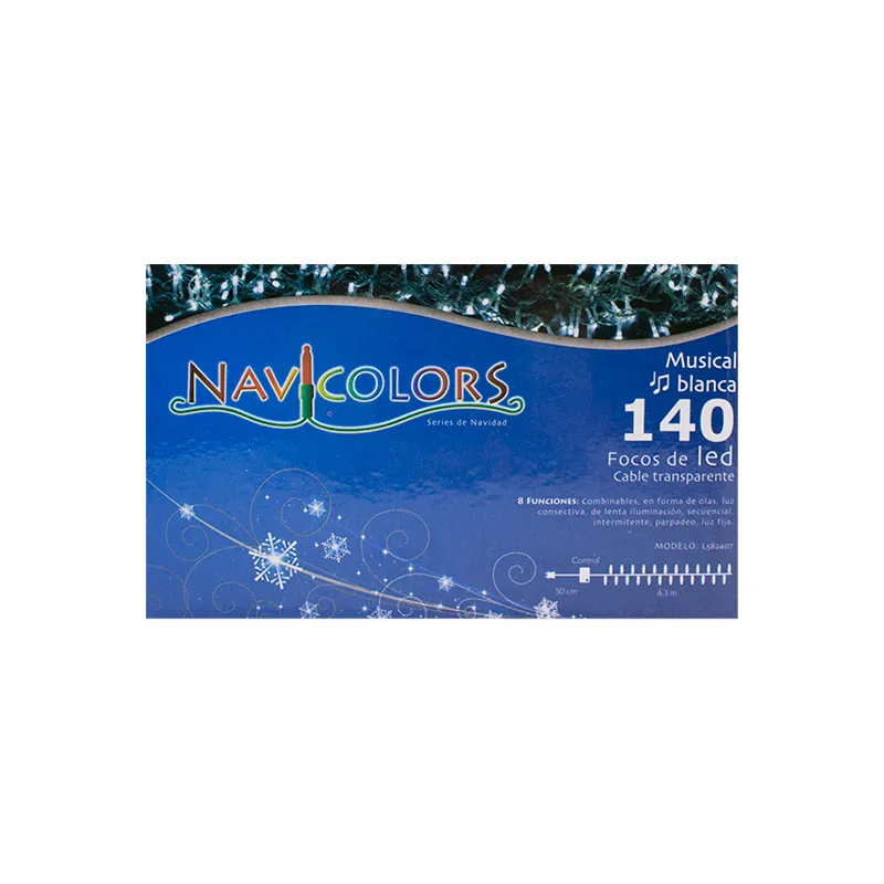 Serie Navideña Musical 140 Led Luz Blanca 6.8 Mts 8 Funcione - Image 8