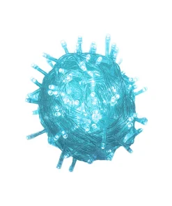 Serie Navideña 300 Luces Led Luz Azul Cian 14mts 8 Funciones