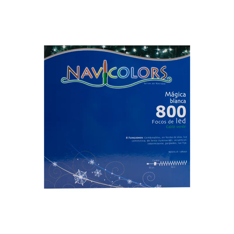 Serie Navideña 800 Led Luz Blanca 36 Metros 8 Funciones - Image 7