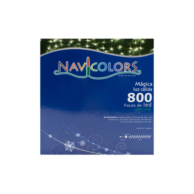 Serie Navideña 800 Led Luz Cálida 36 Metros 8 Funciones - Image 7