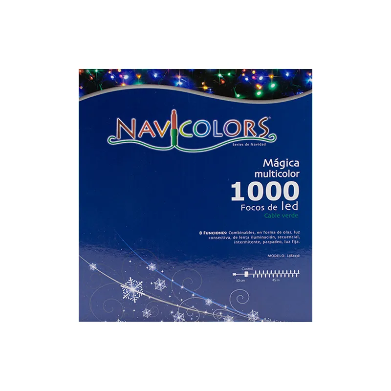 Serie Navideña 1000 Led Luz Multicolor 45 Metros 8 Funciones - Image 7