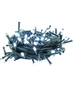 Serie Navideña 1000 Luces Led Luz Blanca Destello 50 Metros