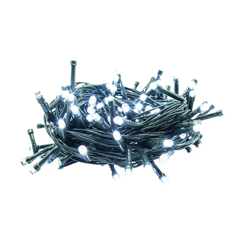 Serie Navideña 1000 Luces Led Luz Blanca Destello 50 Metros