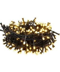 Serie Navideña 1000 Luces Led Luz Cálida Destello 50 Metros