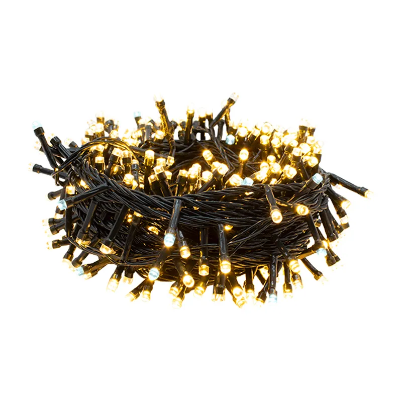 Serie Navideña 1000 Luces Led Luz Cálida Destello 50 Metros