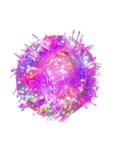 Serie De Luces Led Navideña 1200 Focos Luz Multicolor 54 Mts