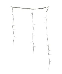 Serie Cascada Navideña 300 Led Luz Blanca 6.5 Mts Destello